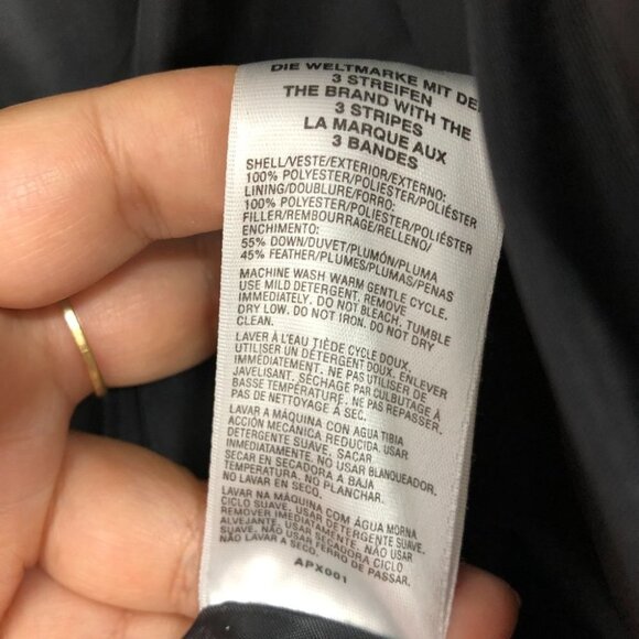 Adidas Black Puffer bomber Jacket women’s size S - Picture 12 of 15